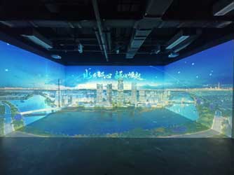  Four fold screen projection in cave space