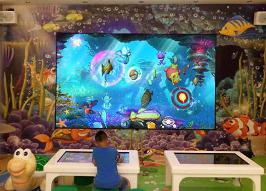  Application of dual screen linkage in entertainment city - curious digital technology