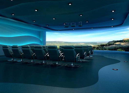  Application scenario of arc curtain projection in conference room