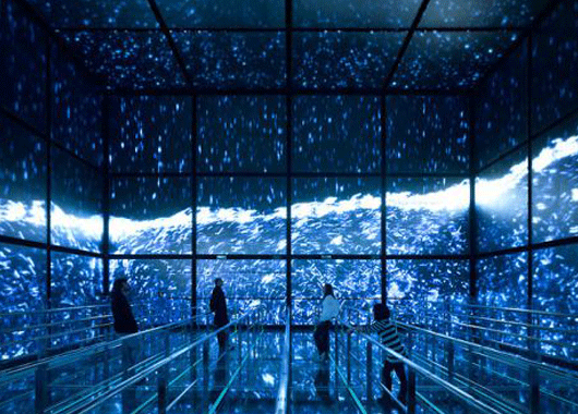  Application scenario of folding screen projection in exhibition hall