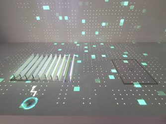  Multimedia project of planning exhibition hall of Jiangxi Shangrao Digital Xinzhou Industrial Park - desktop and wall projection interaction