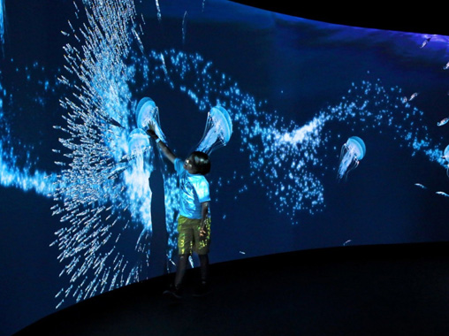 Wall interactive projection