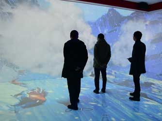  Weifang Binhai Party Spirit Education Exhibition Hall Immersive Four fold Screen Projection Interaction