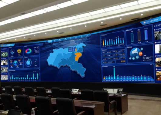  Application scenario of LED display screen and electronic splicing screen in the dispatching command center