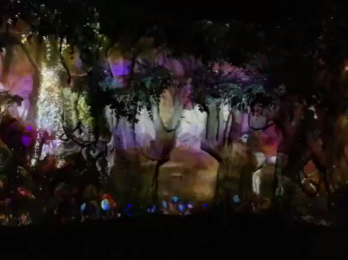  3D mapping mountain projection show - curious digital technology