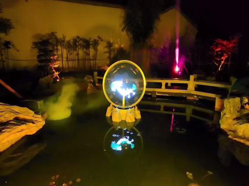  Holographic fan+laser projection