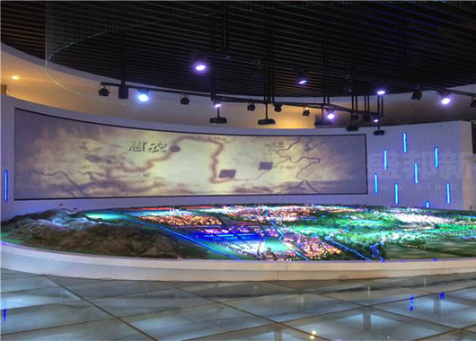  The application of arc screen projection in the urban planning museum - curious digital technology