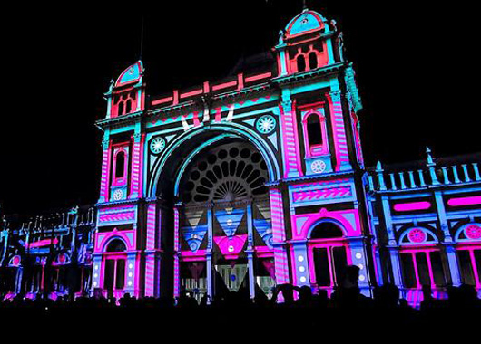  Application scenario of 3D Mapping in the promotion of urban building lighting